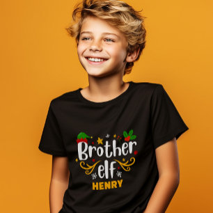 Typografie Bruder Elf Spaß Familie passend T-Shirt