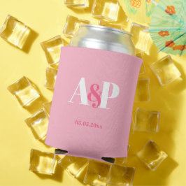 Typografie Bubblegum Raspberry Pink Couples Dusche Dosenkühler