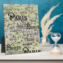 Typografie Calligrafie Paris Frankreich Eiffelturm Fotoplatte