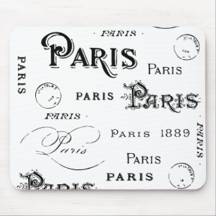 Typografie Calligrafie Paris Frankreich Eiffelturm Mousepad