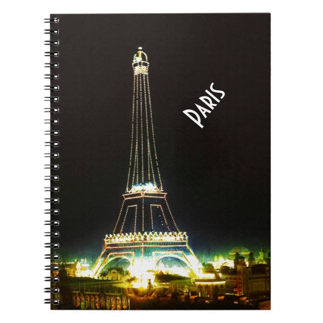 Typografie Calligrafie Paris Frankreich Eiffelturm Notizblock (Vorderseite)