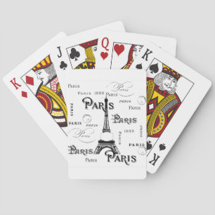 Typografie Calligrafie Paris Frankreich Eiffelturm Spielkarten