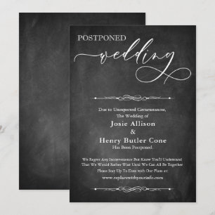 Typografie & Chalkboard Aufgehängte Hochzeitskarte Einladung
