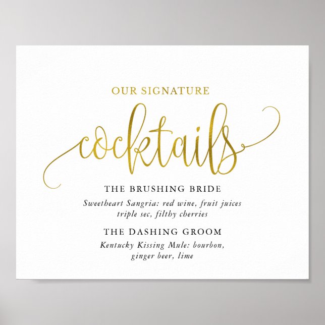 Typografie-Cocktails Poster (Vorne)