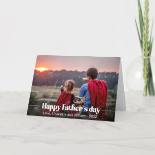Typografie Custom Foto Vatertag Card Karte
