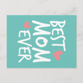 Typografie der besten Mama je Muttertag | Postkart Postkarte