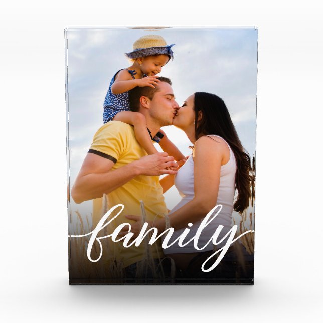 Typografie der Familienschrift Moderne Custom Fotoblock (Vorderseite)