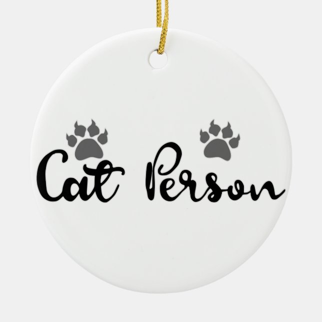 Typografie der Katze Keramik Ornament (Vorne)