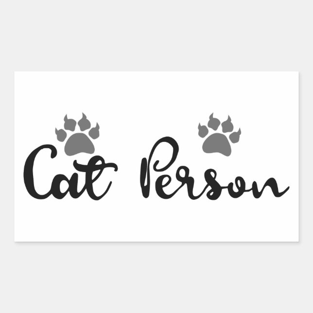 Typografie der Katze Rechteckiger Aufkleber (Vorderseite)