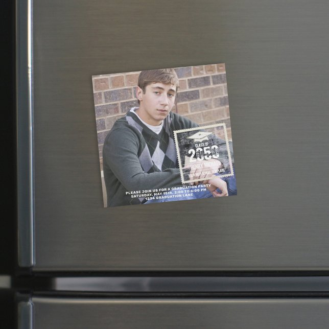 Typografie der Schwarzweißfotografie Magnetkarte (Von Creator hochgeladen)