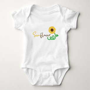 Typografie der Sonnenblumen Baby Strampler
