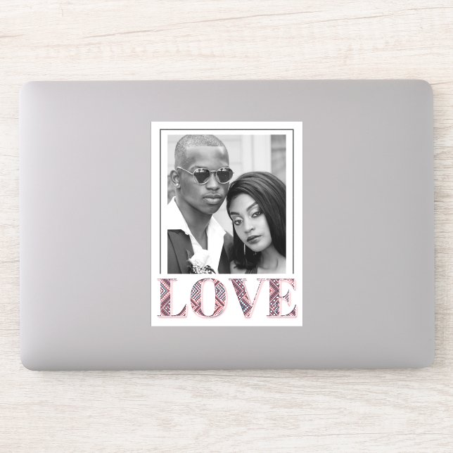Typografie der Tribal-Liebe Anpassbare Fotografie Aufkleber (Computer)
