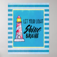 Typografie des Leuchtturms "Light Shine Bright" ge