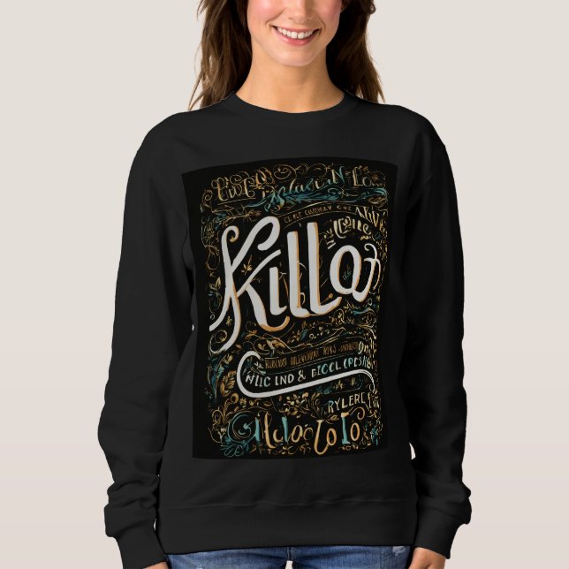 Typografie-Designs in Killerwort Sweatshirt (Vorderseite)