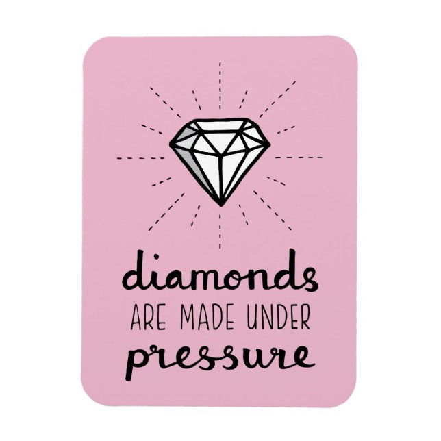 Typografie-Diamanten werden unter Druck gesetzt Magnet (Vertikal)