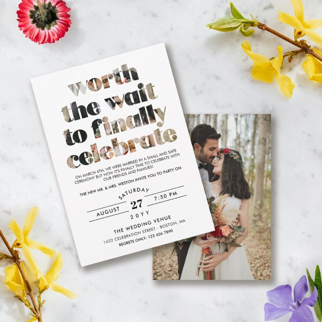 Typografie, die die "Wait Sequel Celebration Invit Einladung (Von Creator hochgeladen)