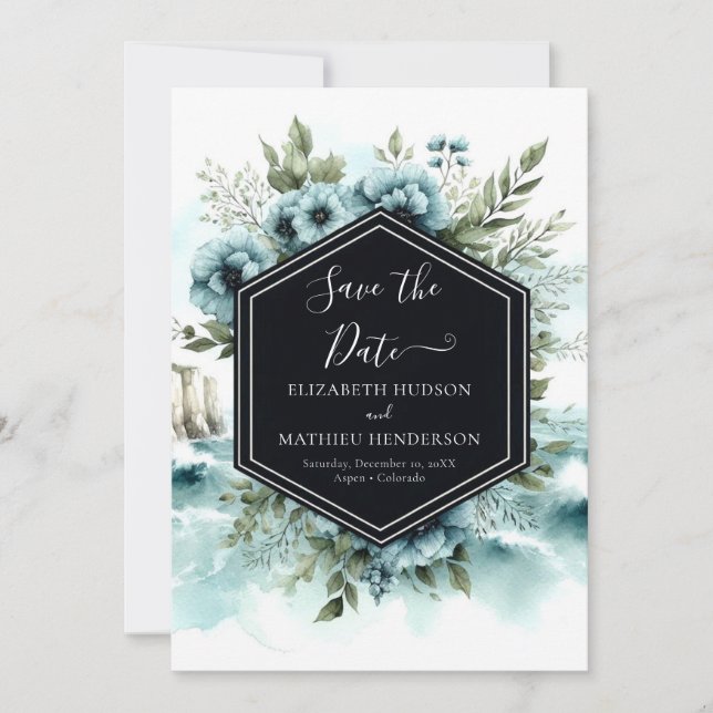 Typografie Einfache Schönheits-Hochzeit Save The Date (Vorderseite)