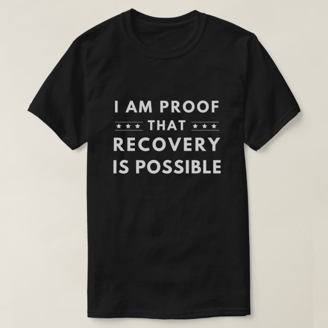 Typografie-Erholung ist möglich, nüchterne Unterst T-Shirt (Design vorne)