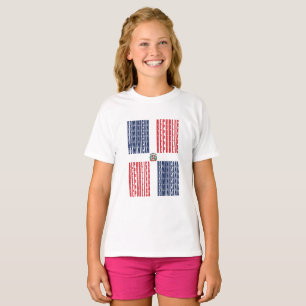 Typografie-Fahne der Dominikanischen Republik T-Shirt