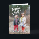 Typografie Foto de voeux de Noël Feiertagskarte<br><div class="desc">Typografie Foto de voeux de Noël</div>