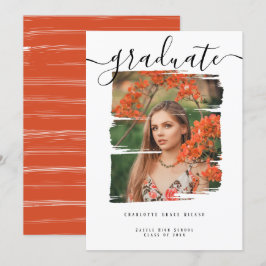 Typografie Foto Personalisiert Abschluss Einladung