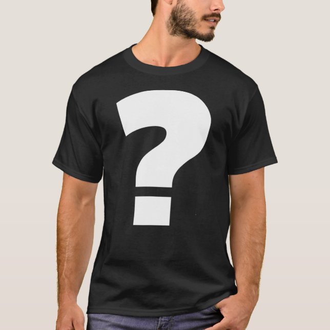 Typografie-Fragezeichen T-Shirt (Vorderseite)