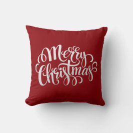 Typografie frohe Weihnachten und Neues Jahr Kissen