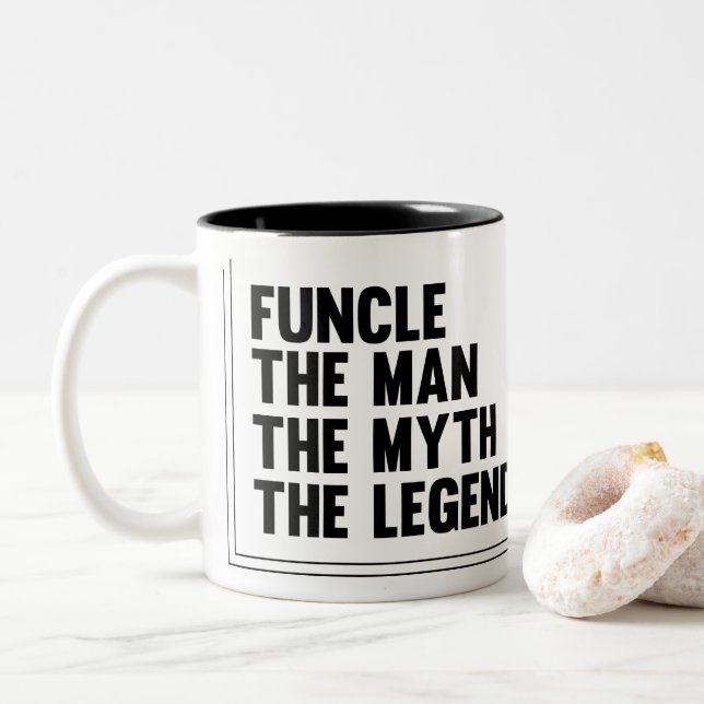 Typografie Funcle Tasse - der Mann der Mythos die (Mit Donut)