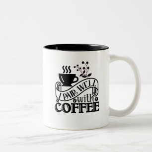 Typografie Funny Coffee Quote Zweifarbige Tasse