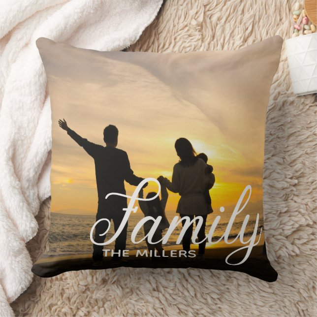 Typografie für das Überlagern von Familientext Kissen (Decke)