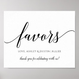 Typografie-Gastgeschenke Hochzeiten Unterschreiben Poster