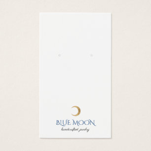 Typografie Gold Moon Earring Juwelier Display Card