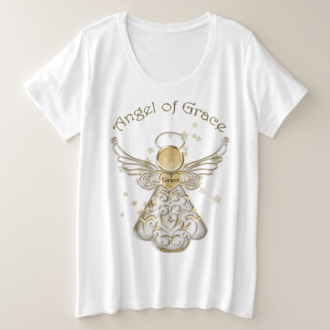 Typografie Gold Weihnachtsgel von Grace & Stars Große Größe T-Shirt (Design vorne)