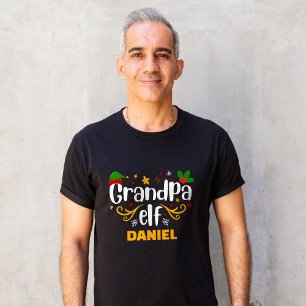 Typografie Großvater Elf Spaß Familie passend T-Shirt