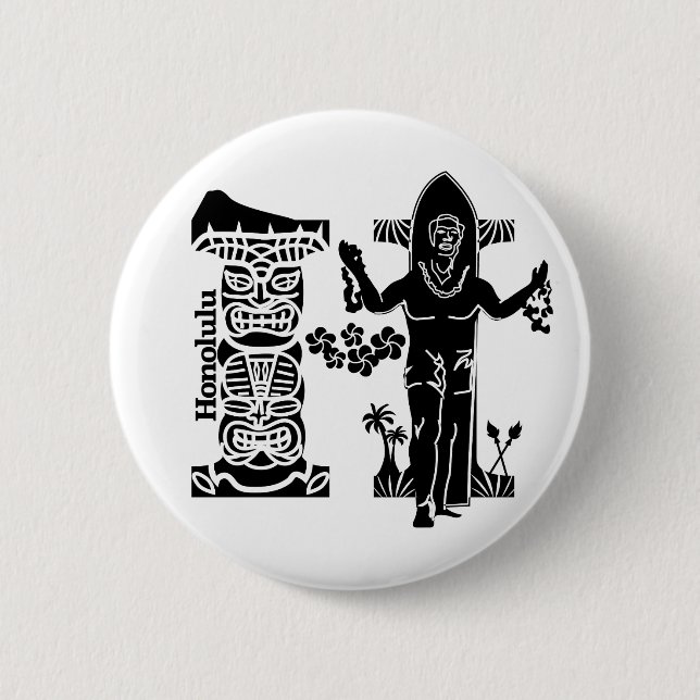 Typografie H (Honolulu: USA) Button (Vorderseite)