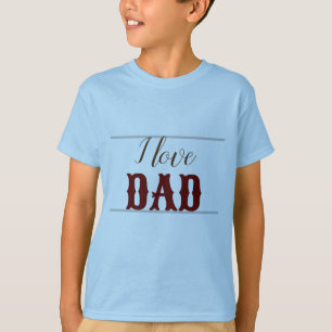 Typografie hellblau Dunkelrot Junge T-Shirt