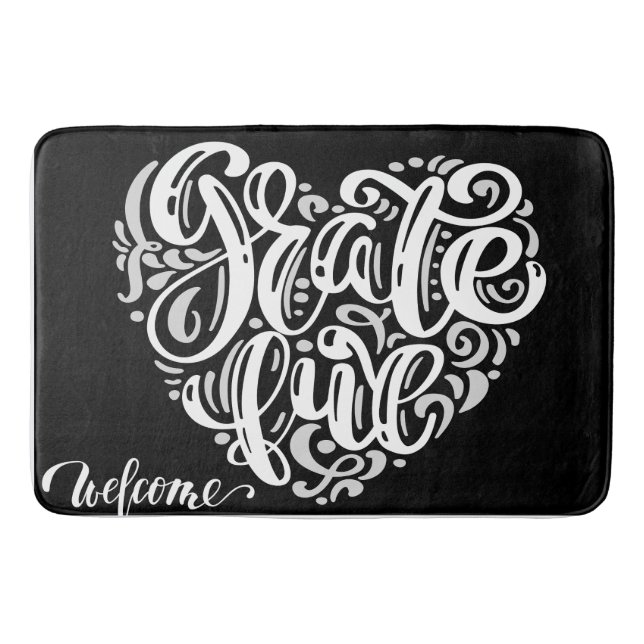 Typografie Herzbath Mat Badematte (Vorderseite)