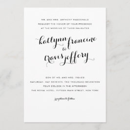 Typografie-Hochzeitseinladung Einladung