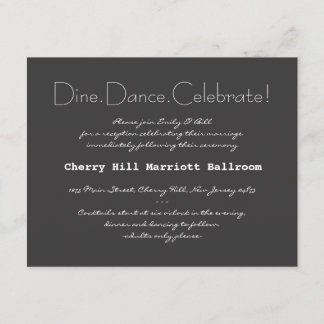 Typografie Hochzeitseinladung Empfang Card Einladung