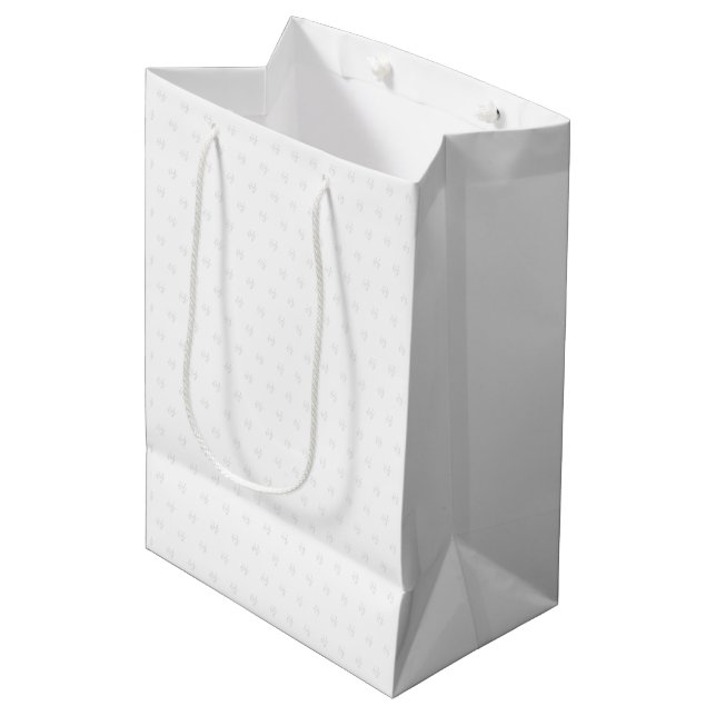 Typografie-Hundserie minimalistischer Tierspass Mittlere Geschenktüte (Vorderseite Schrägansicht)