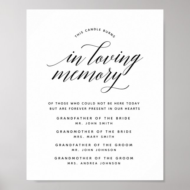 Typografie im Gedächtnisdenkmal Poster (Vorne)