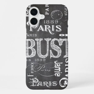 Typografie Kalligrafie Paris Frankreich Eiffelturm iPhone Hülle
