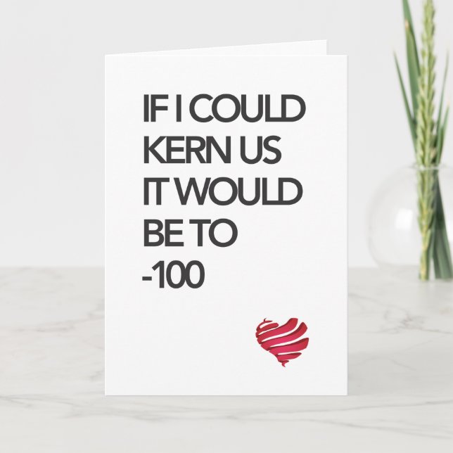 Typografie Karte (Vorderseite)