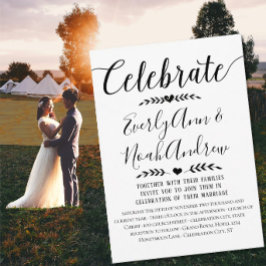Typografie Kraft Paper Wedding Einladungen