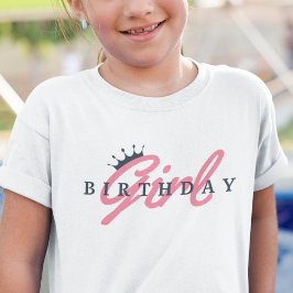 Typografie & Krone, einfach, rosa T-Shirt