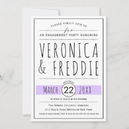 Typografie-Lavendel Einladung