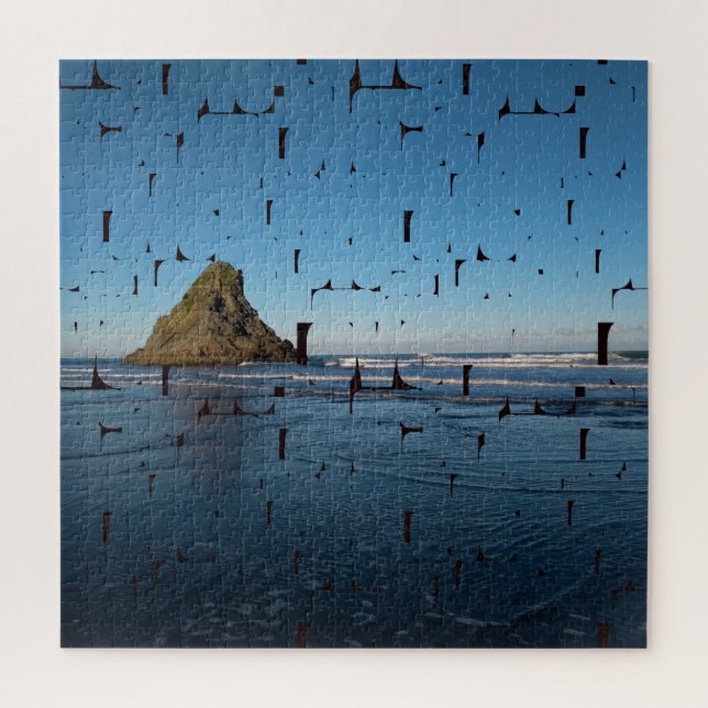 Typografie LIEBE Custom Seascape Foto (Vertikal)