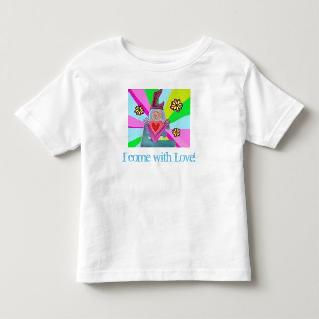 Typografie-Liebe Grafische Bright-Farben Kleinkind T-shirt (Vorderseite)