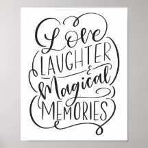 Typografie | Liebe Lachen Magische Erinnerungen