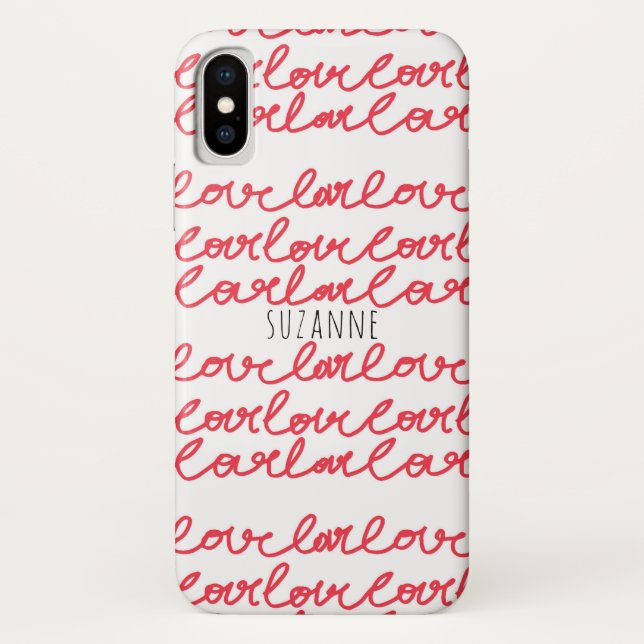 Typografie Liebe Valentine Case-Mate iPhone Hülle (Rückseite)
